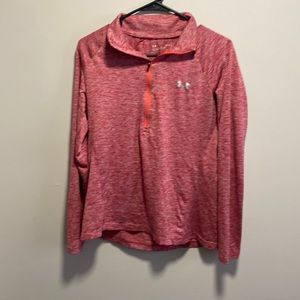 pink underarmour zip up turtle neck.